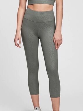 GapFit Eclipse Green high waist leggings w/ pocket